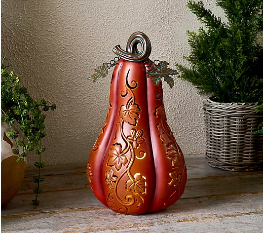 🎉Limited Time Promotion💝Buy 2 Get 2 FREE✨Set of 2 Indoor/Outdoor Illuminated Pumpkins and Oversized Lit Gourd by Valerie