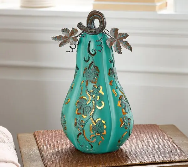 🎉Limited Time Promotion💝Buy 2 Get 2 FREE✨Set of 2 Indoor/Outdoor Illuminated Pumpkins and Oversized Lit Gourd by Valerie