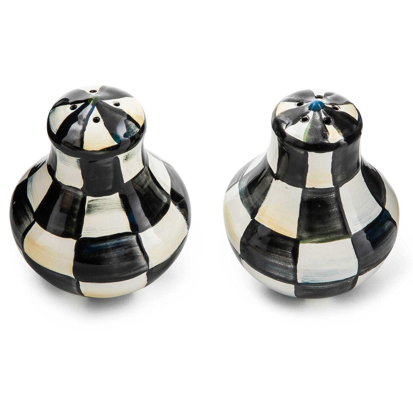 MacKenzie-Childs Courtly Check Enamel Salt & Pepper Shakers