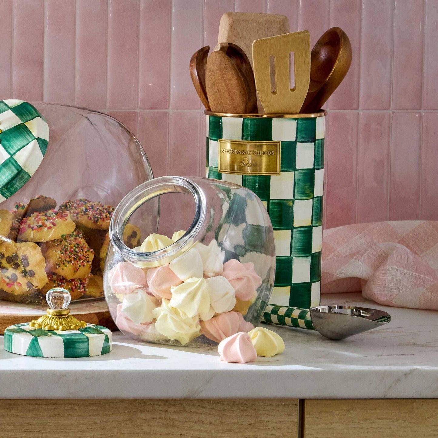 MacKenzie-Childs Emerald Check Small Scoop
