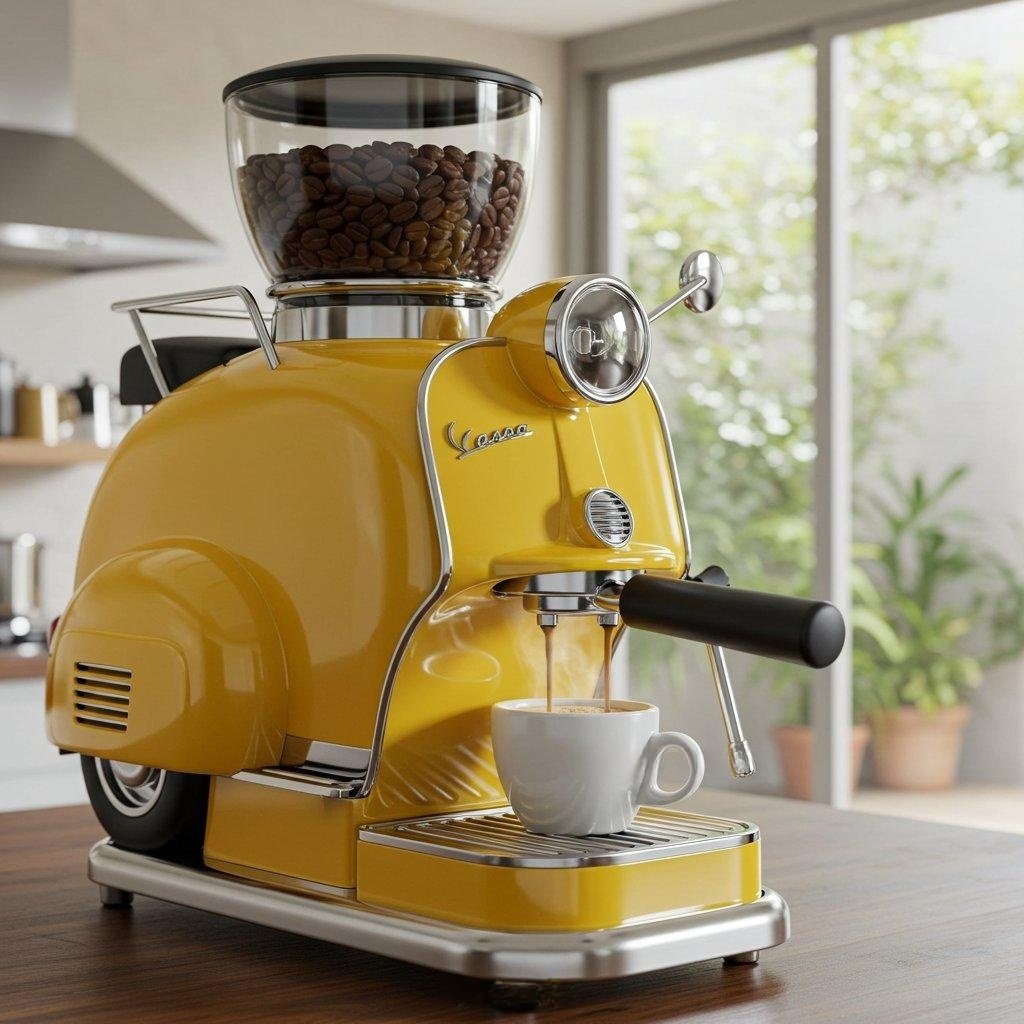 💝Factory Direct Sales Limited Time Clearance!✨Vespa Shaped Coffee Maker