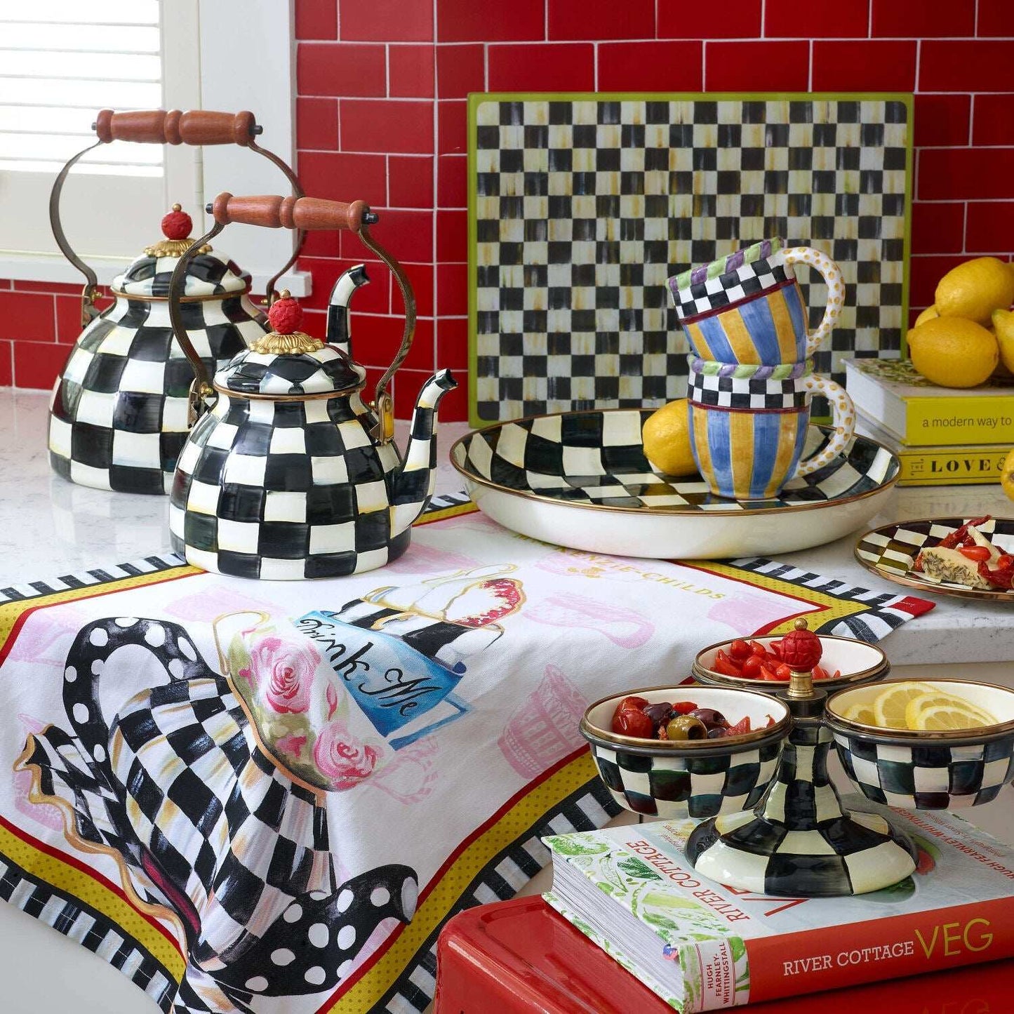 Courtly Check Enamel Triplicity by Mackenzie-Childs