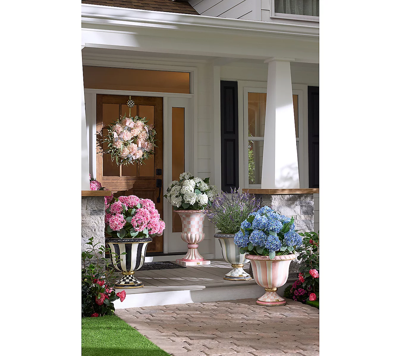 🎉Limited Time Promotion💝Only Today Buy 2 Get 2 Free ✨MacKenzie-Childs Decorative Check and Stripe Urns