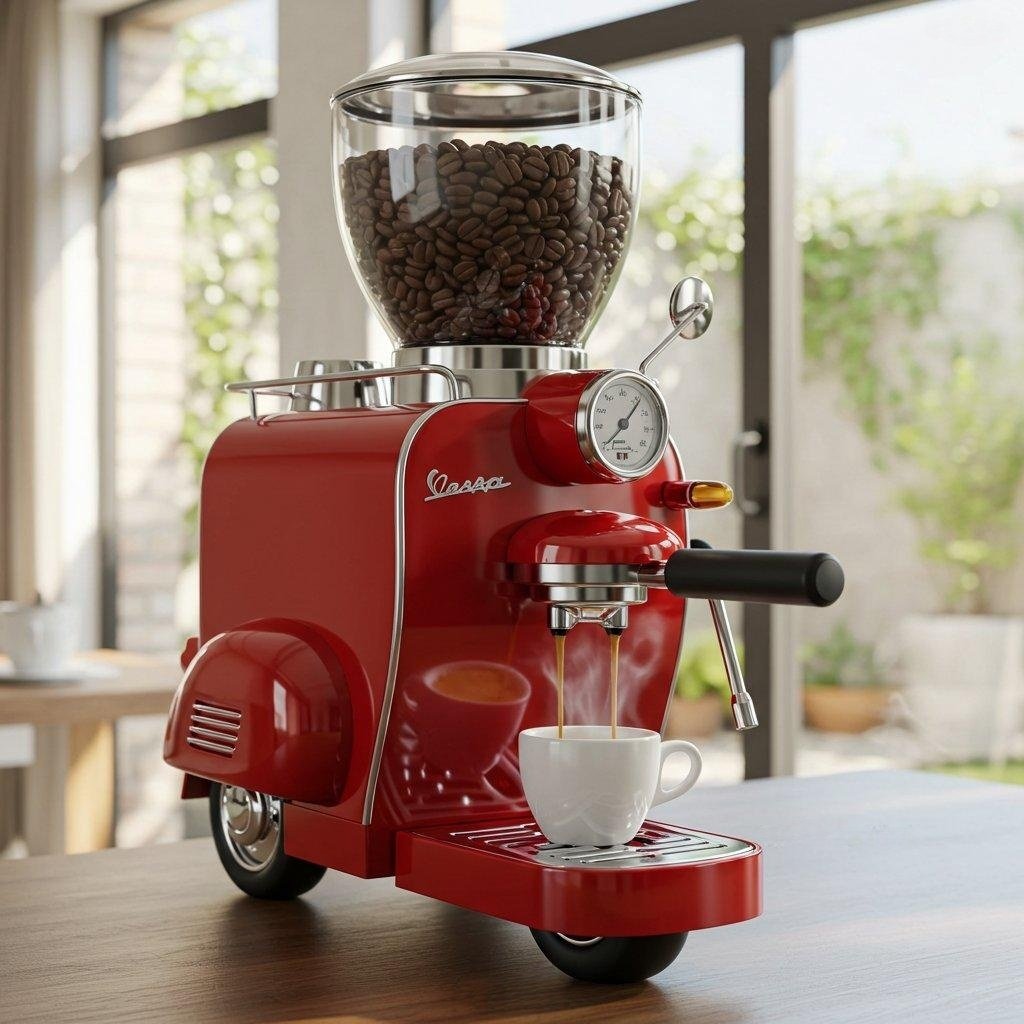 💝Factory Direct Sales Limited Time Clearance!✨Vespa Shaped Coffee Maker