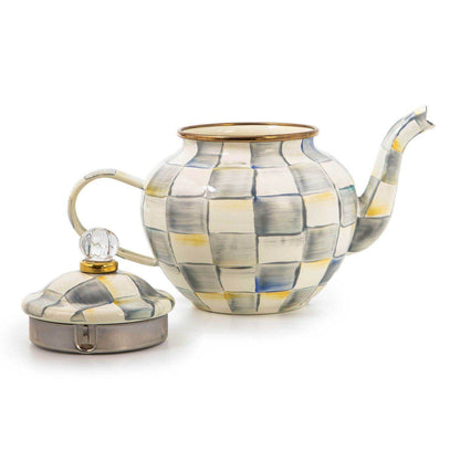 MacKenzie-Childs Sterling Check 4 Cup Teapot