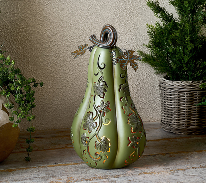 🎉Limited Time Promotion💝Buy 2 Get 2 FREE✨Set of 2 Indoor/Outdoor Illuminated Pumpkins and Oversized Lit Gourd by Valerie