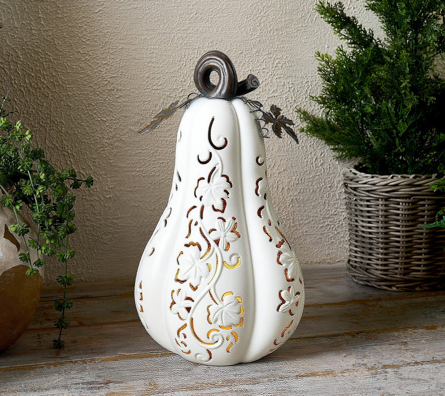 🎉Limited Time Promotion💝Buy 2 Get 2 FREE✨Set of 2 Indoor/Outdoor Illuminated Pumpkins and Oversized Lit Gourd by Valerie