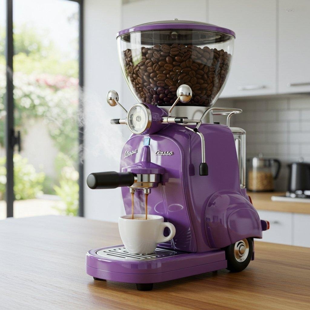 💝Factory Direct Sales Limited Time Clearance!✨Vespa Shaped Coffee Maker